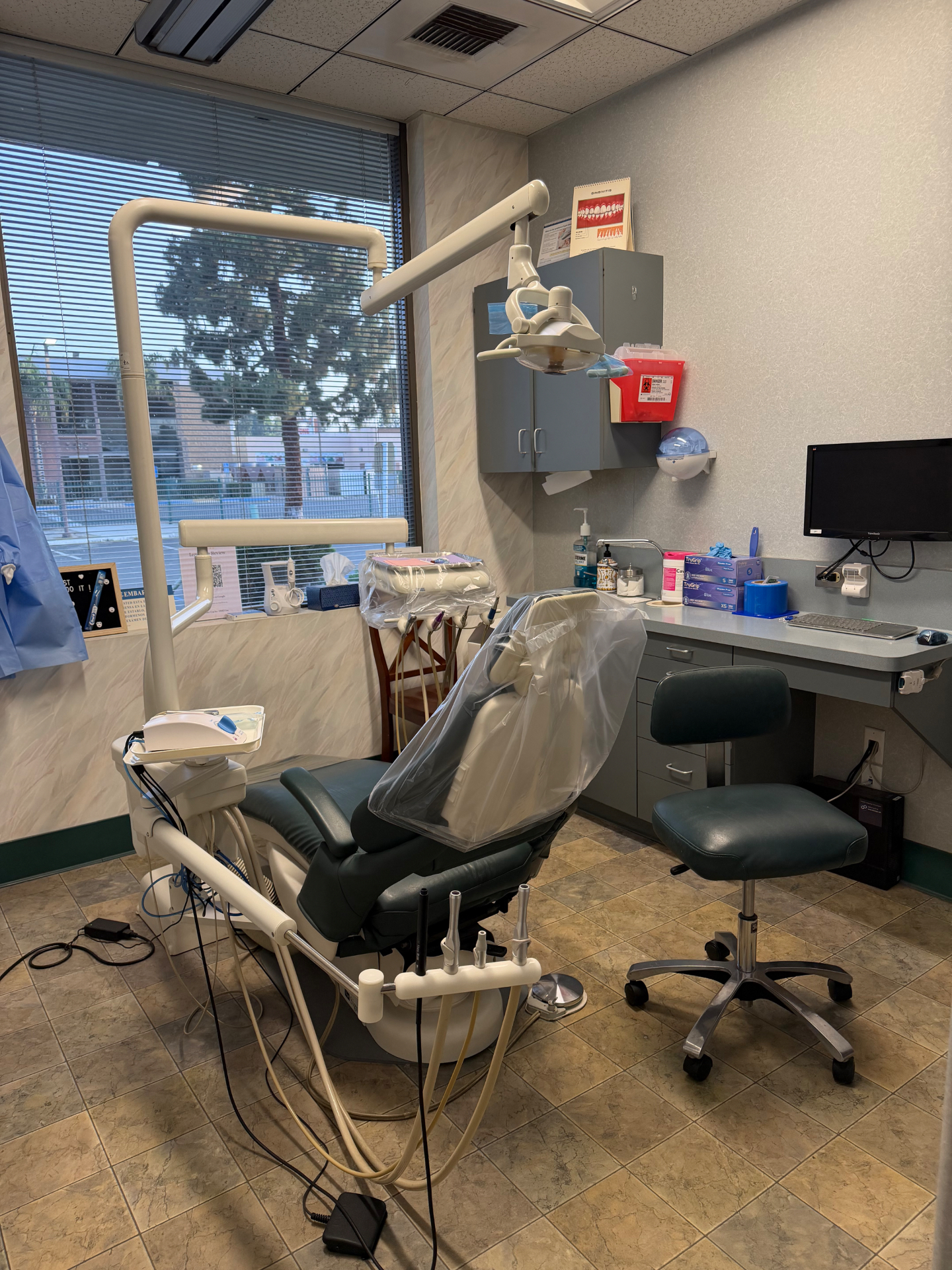 Dental operatory with modern equipment prepared for the next patient